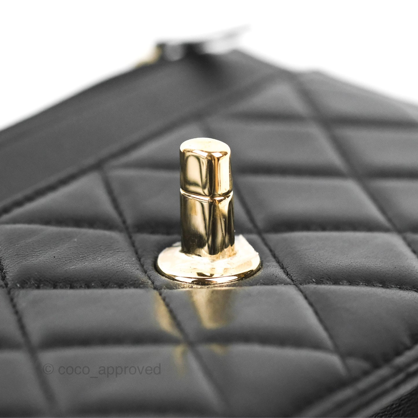 Chanel Quilted Trendy CC Wallet on Chain WOC Black Lambskin Gold Hardware