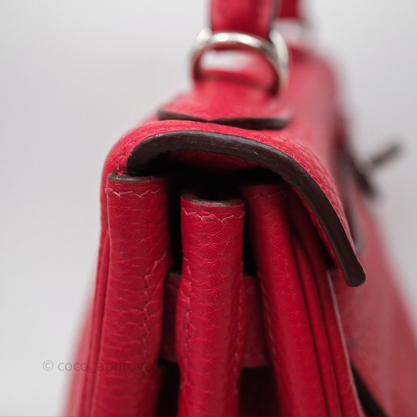 Hermes Kelly 28 Red Palladium Hardware