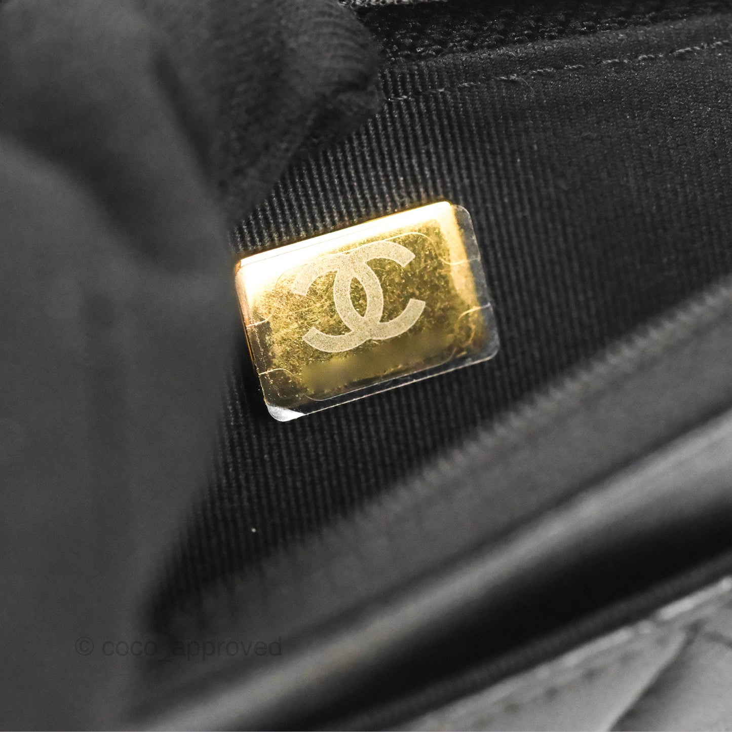 Chanel Quilted Trendy CC Wallet on Chain WOC Black Lambskin Gold Hardware