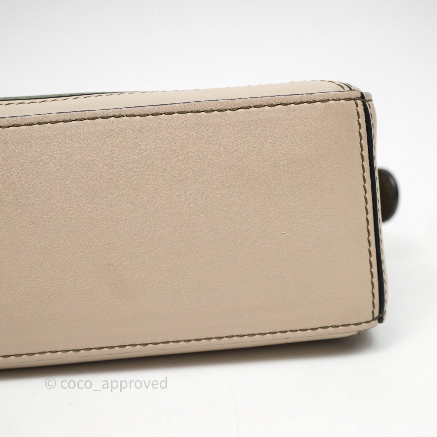 Loewe Mini Puzzle Bag Green Calfskin Gold Hardware