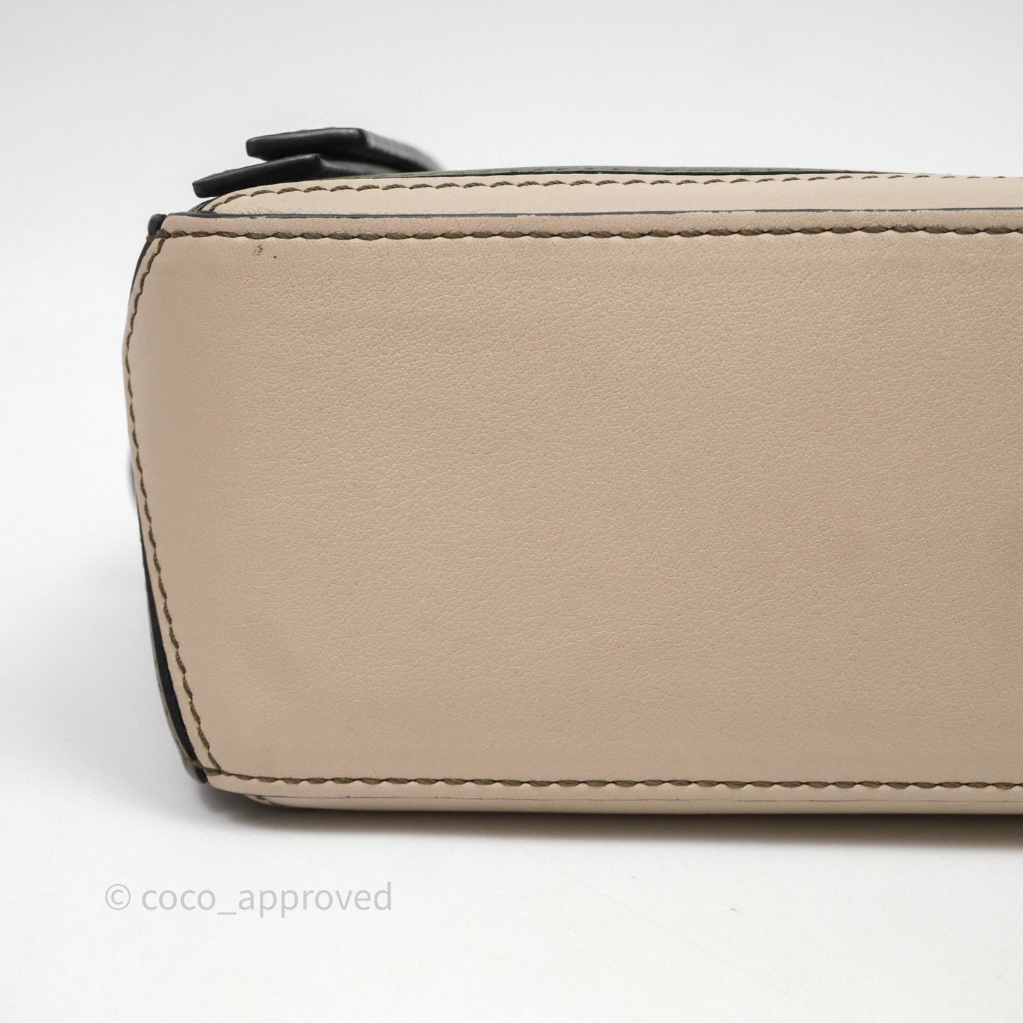Loewe Mini Puzzle Bag Green Calfskin Gold Hardware