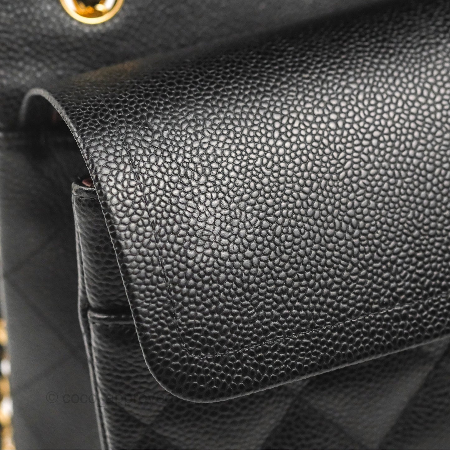Chanel Jumbo Double Flap Black Caviar Gold Hardware⁣⁣