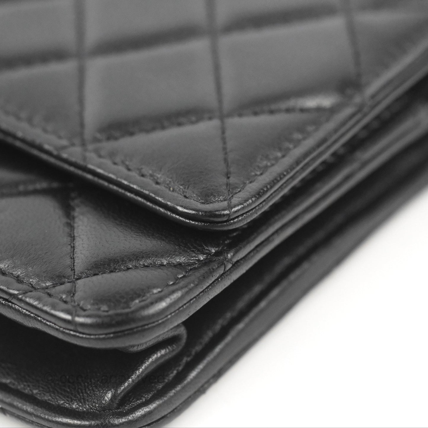 Chanel Quilted Trendy CC Wallet on Chain WOC Black Lambskin Gold Hardware