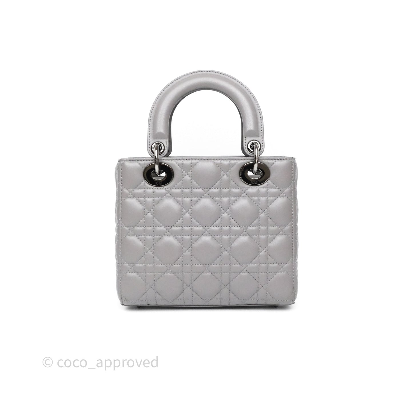 Christian Dior Small Lady Dior My ABCDior Bag Steel Grey Cannage Lambskin