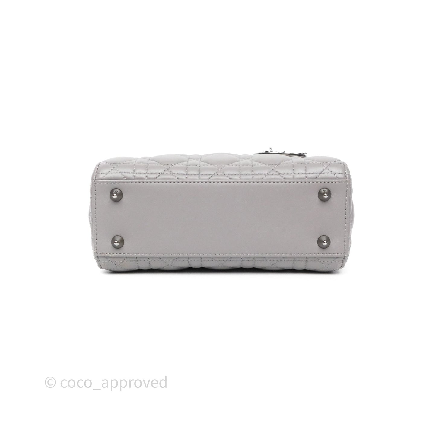 Christian Dior Small Lady Dior My ABCDior Bag Steel Grey Cannage Lambskin