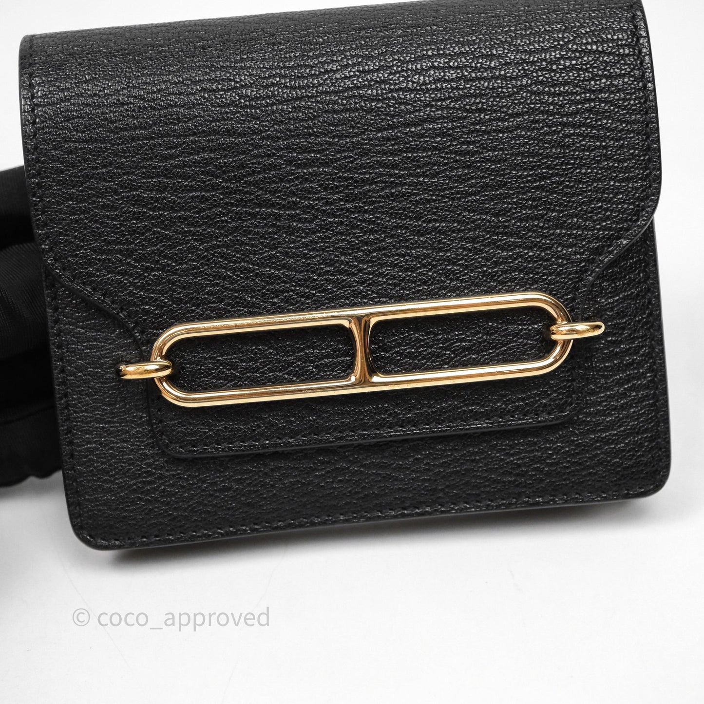 Hermès Roulis Slim Wallet Black Noir 89 Chevre Mysore Gold Hardware