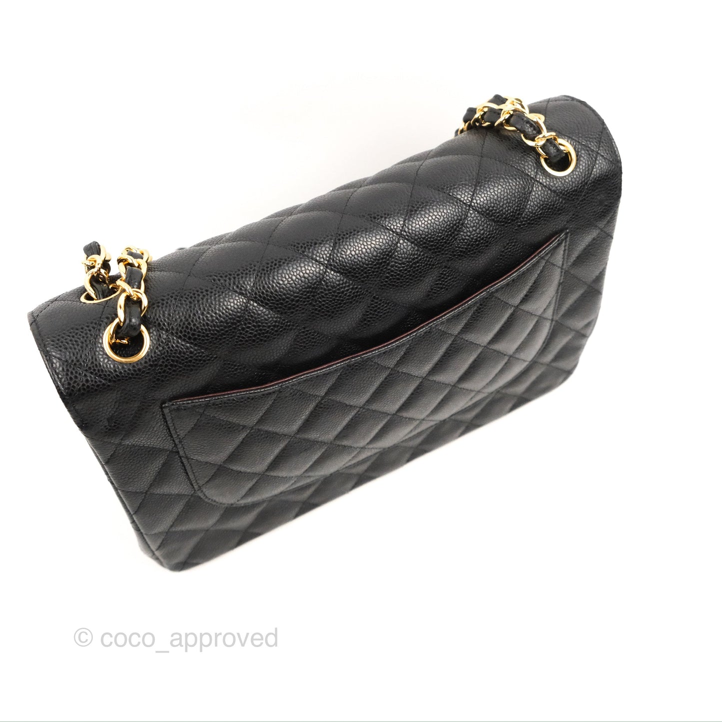 Chanel Jumbo Double Flap Black Caviar Gold Hardware⁣⁣