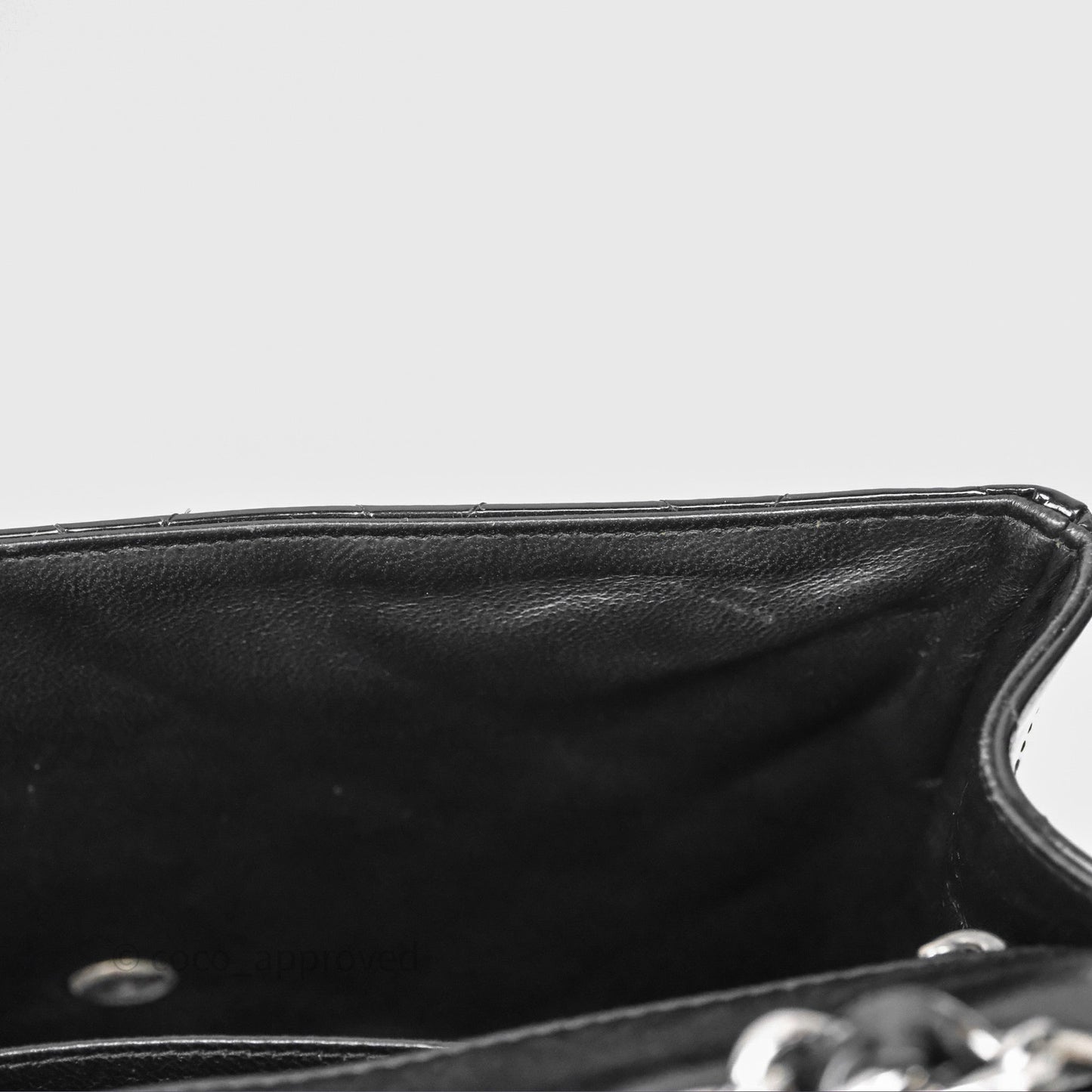Chanel Jumbo Single Flap Black Patent Silver Hardware⁣⁣