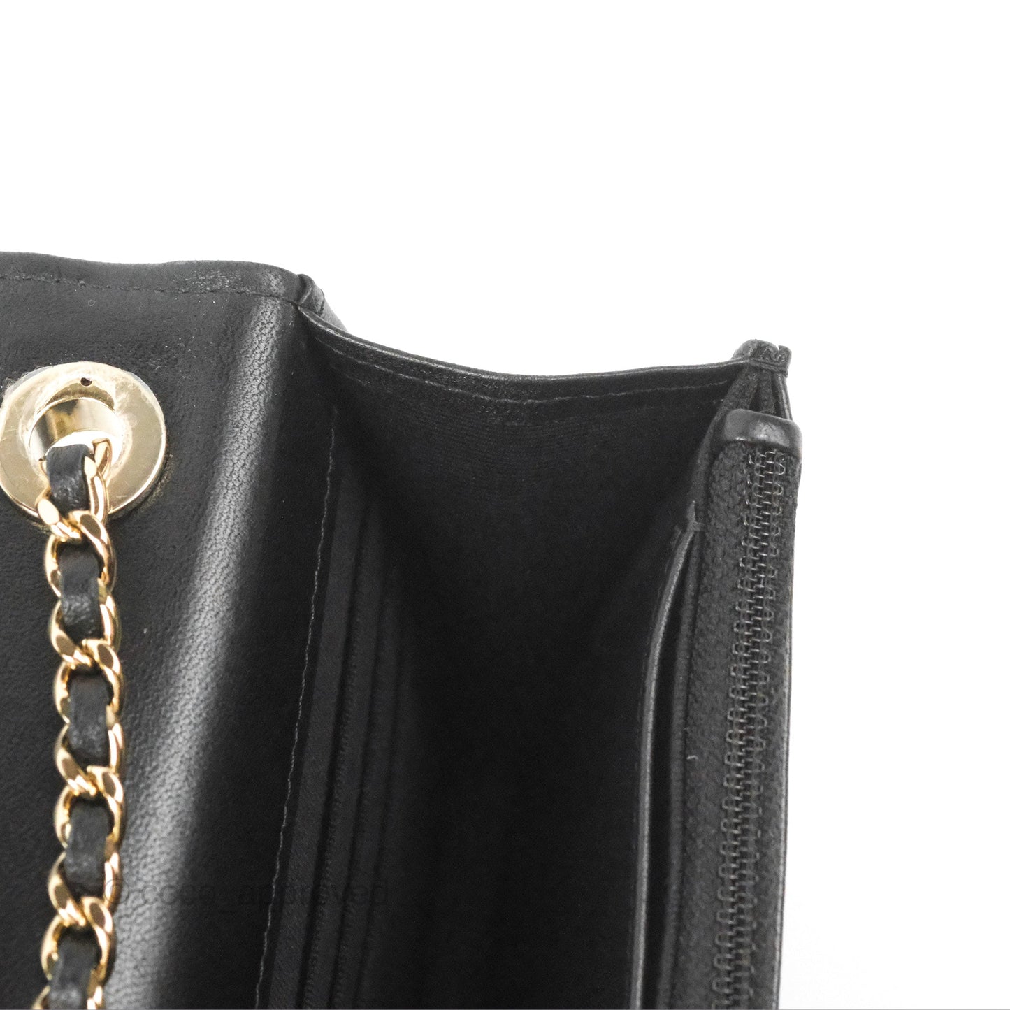 Chanel Quilted Trendy CC Wallet on Chain WOC Black Lambskin Gold Hardware