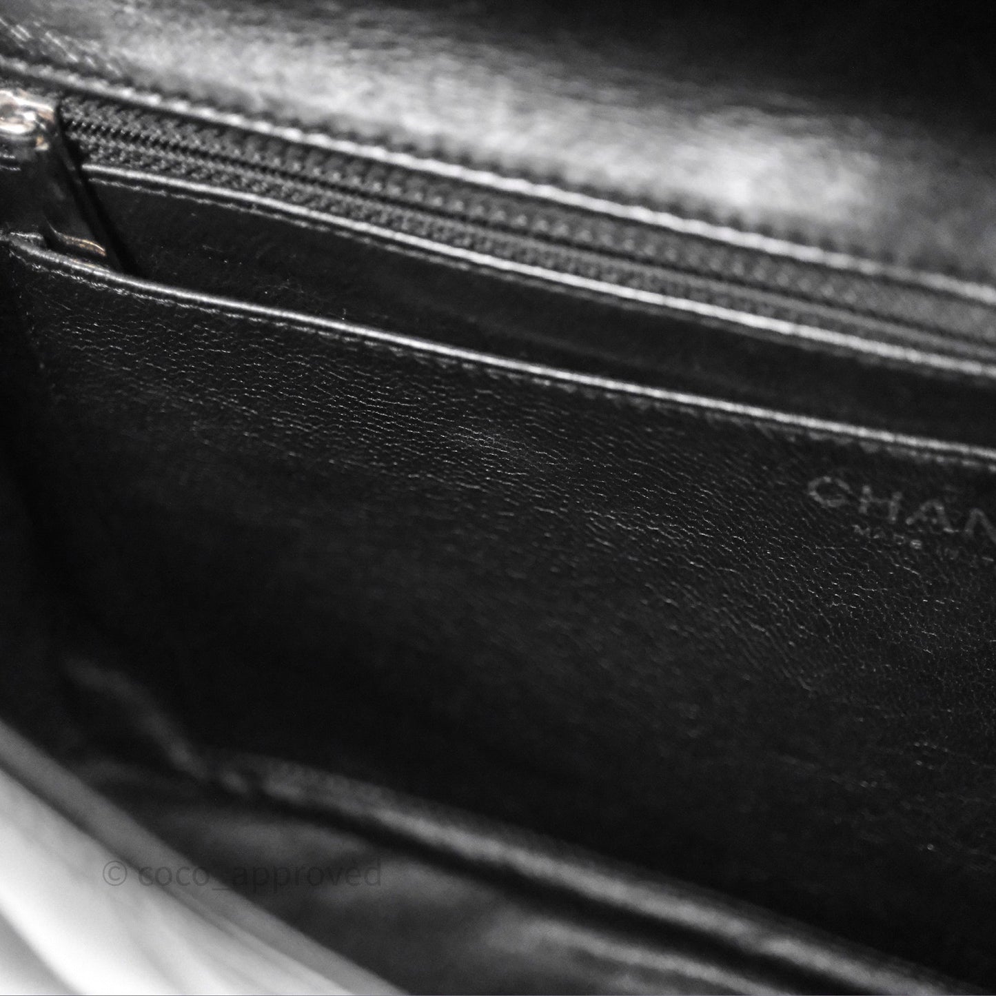 Chanel Jumbo Single Flap Black Patent Silver Hardware⁣⁣