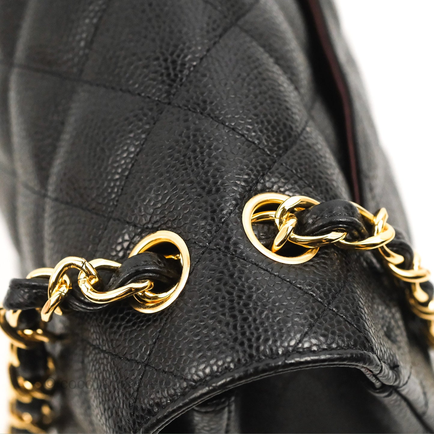 Chanel Jumbo Double Flap Black Caviar Gold Hardware⁣⁣