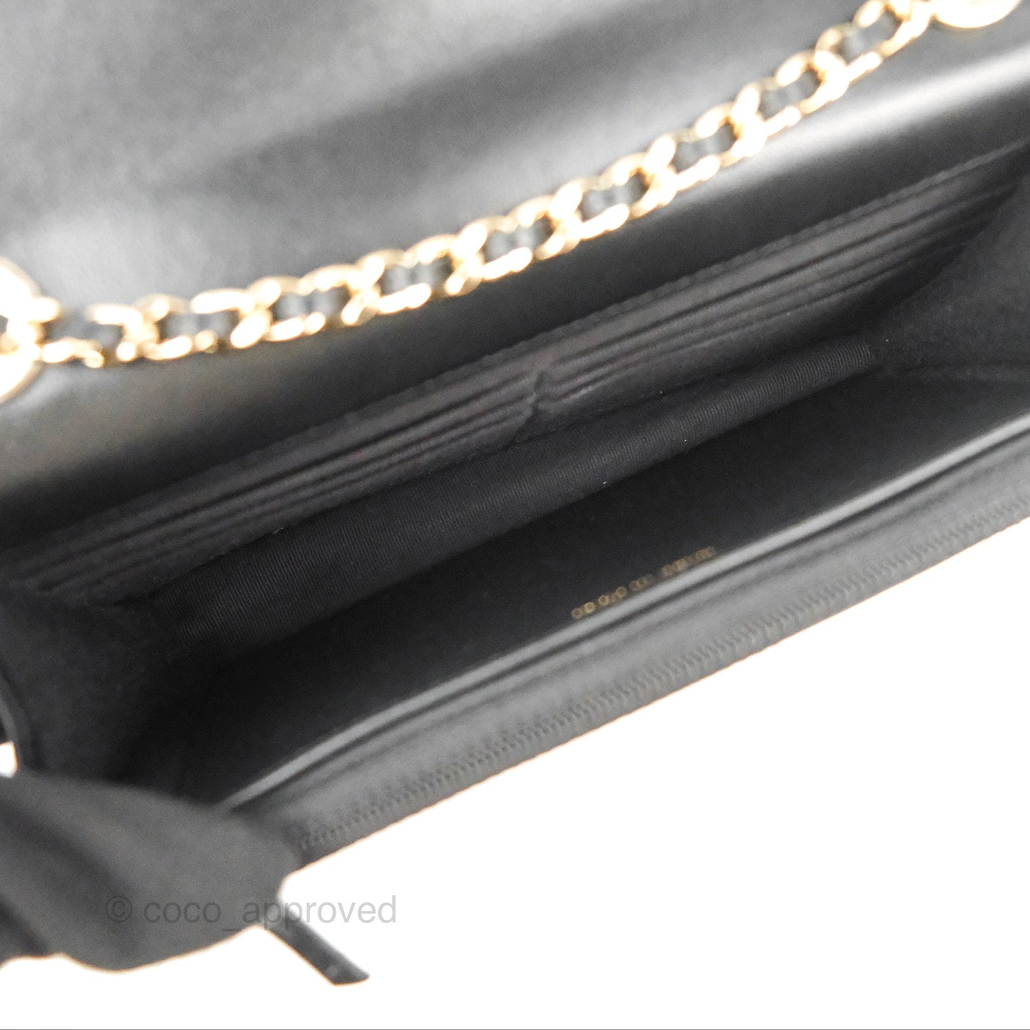 Chanel Quilted Trendy CC Wallet on Chain WOC Black Lambskin Gold Hardware
