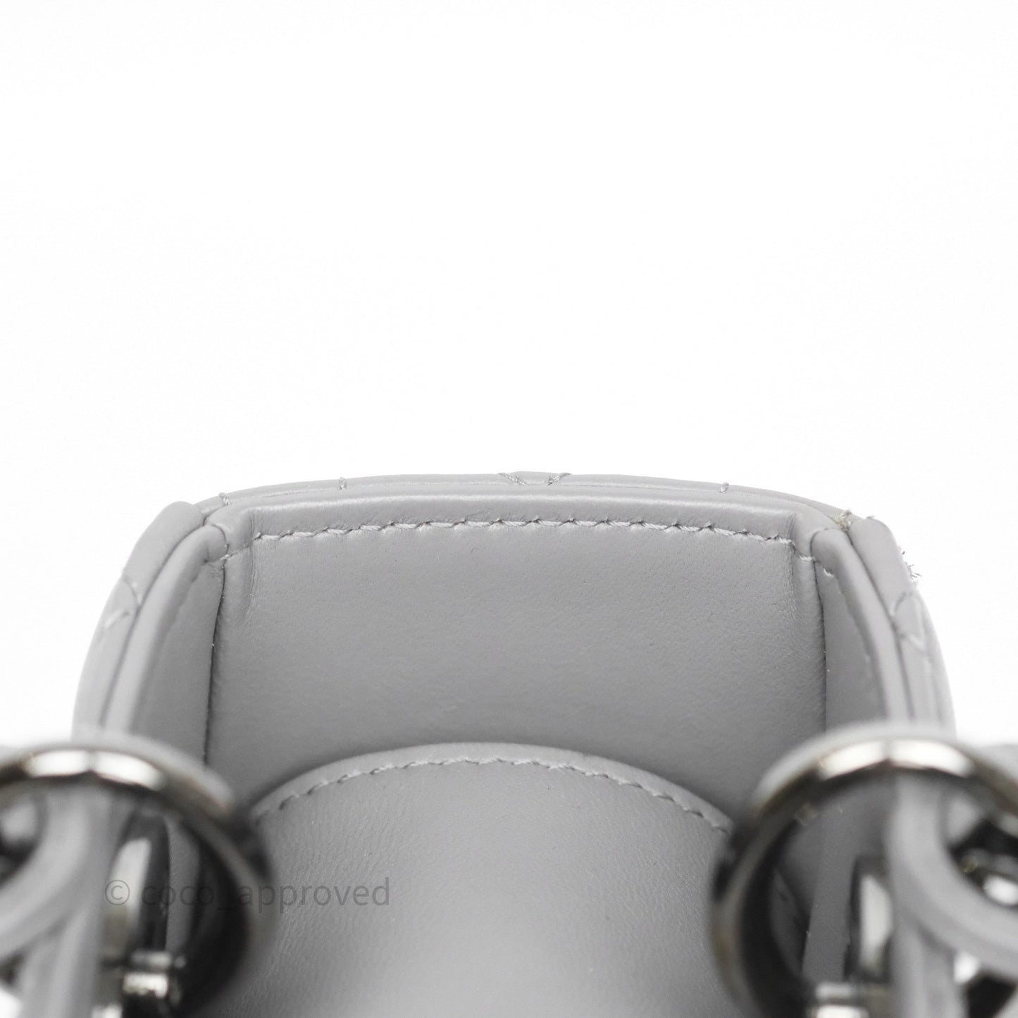 Christian Dior Small Lady Dior My ABCDior Bag Steel Grey Cannage Lambskin