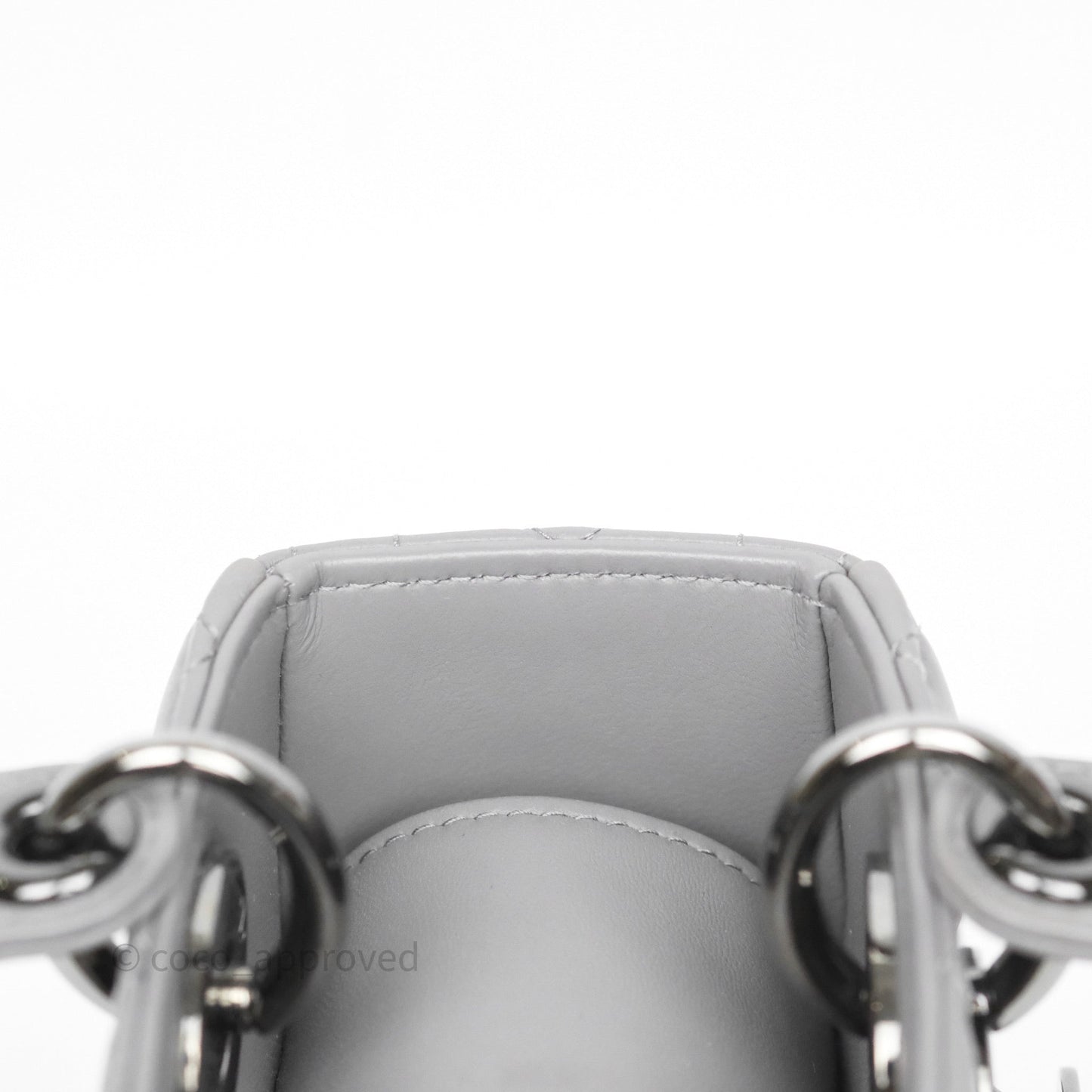 Christian Dior Small Lady Dior My ABCDior Bag Steel Grey Cannage Lambskin