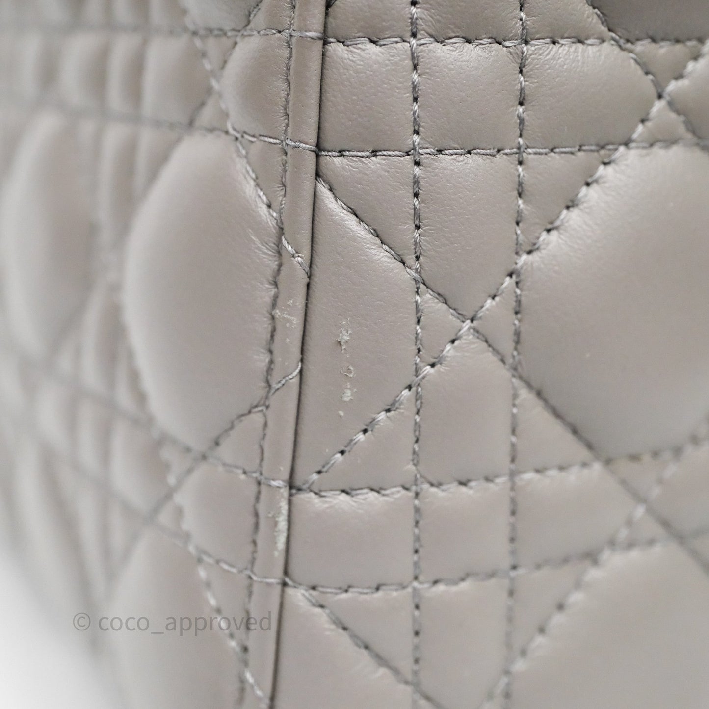 Christian Dior Small Lady Dior My ABCDior Bag Steel Grey Cannage Lambskin