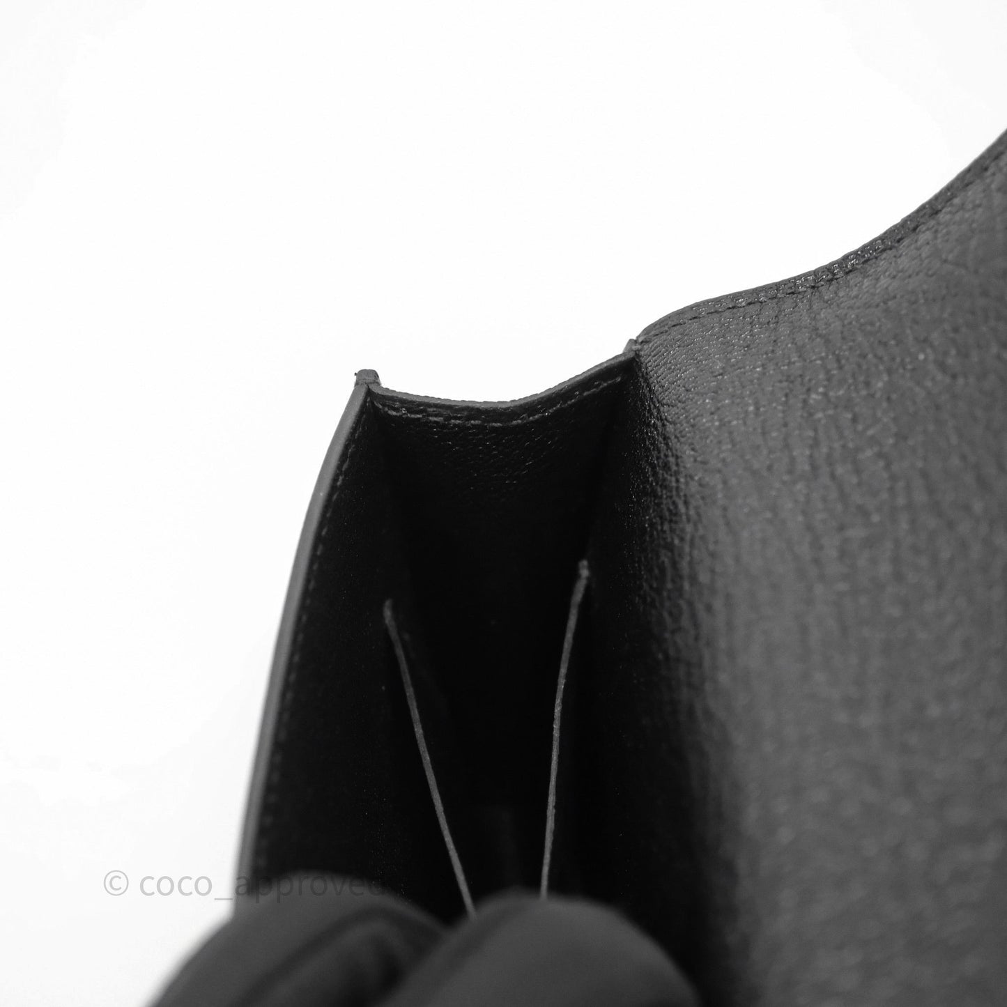 Hermès Roulis Slim Wallet Black Noir 89 Chevre Mysore Gold Hardware