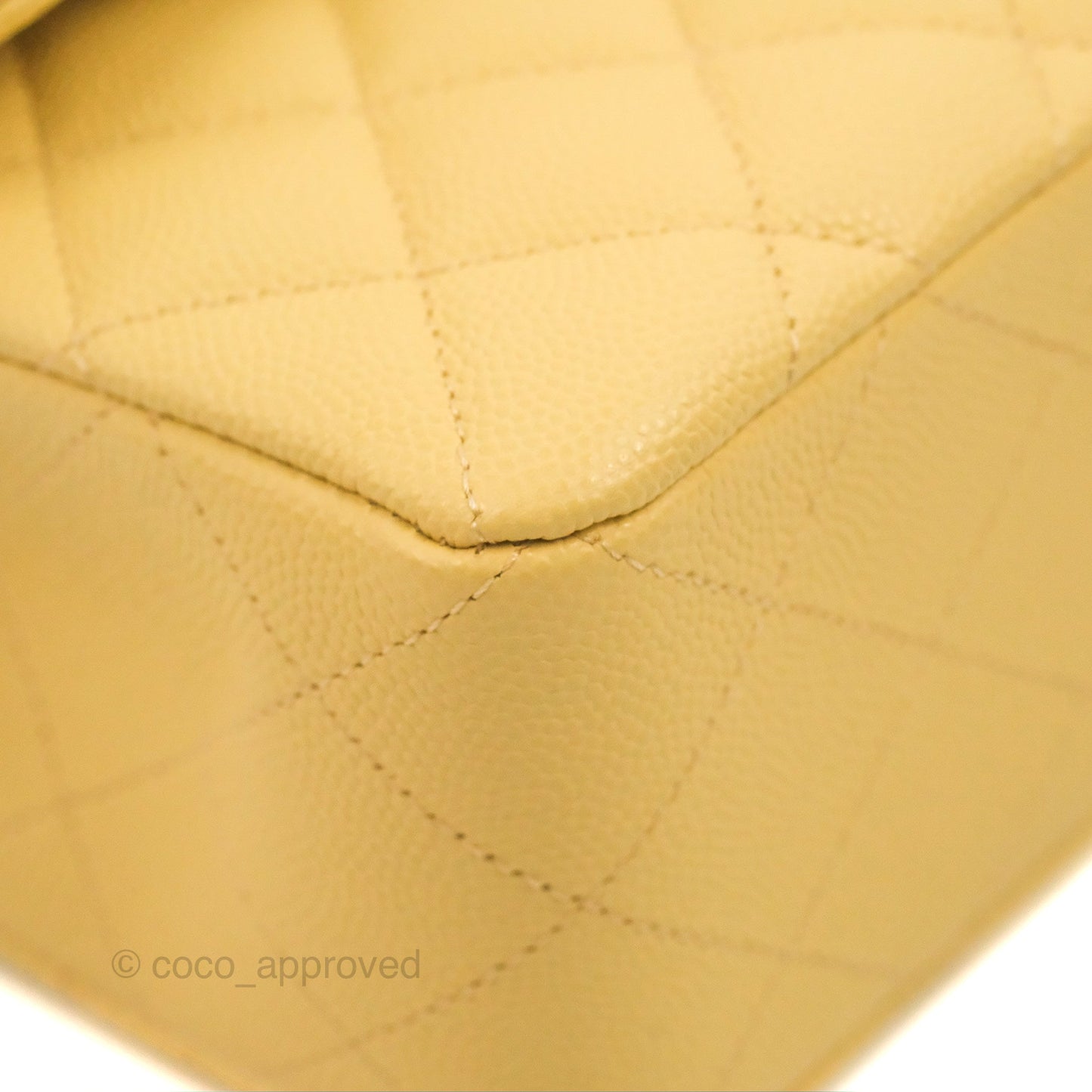 Chanel Small Classic Quilted Flap Yellow Caviar Gold Hardware