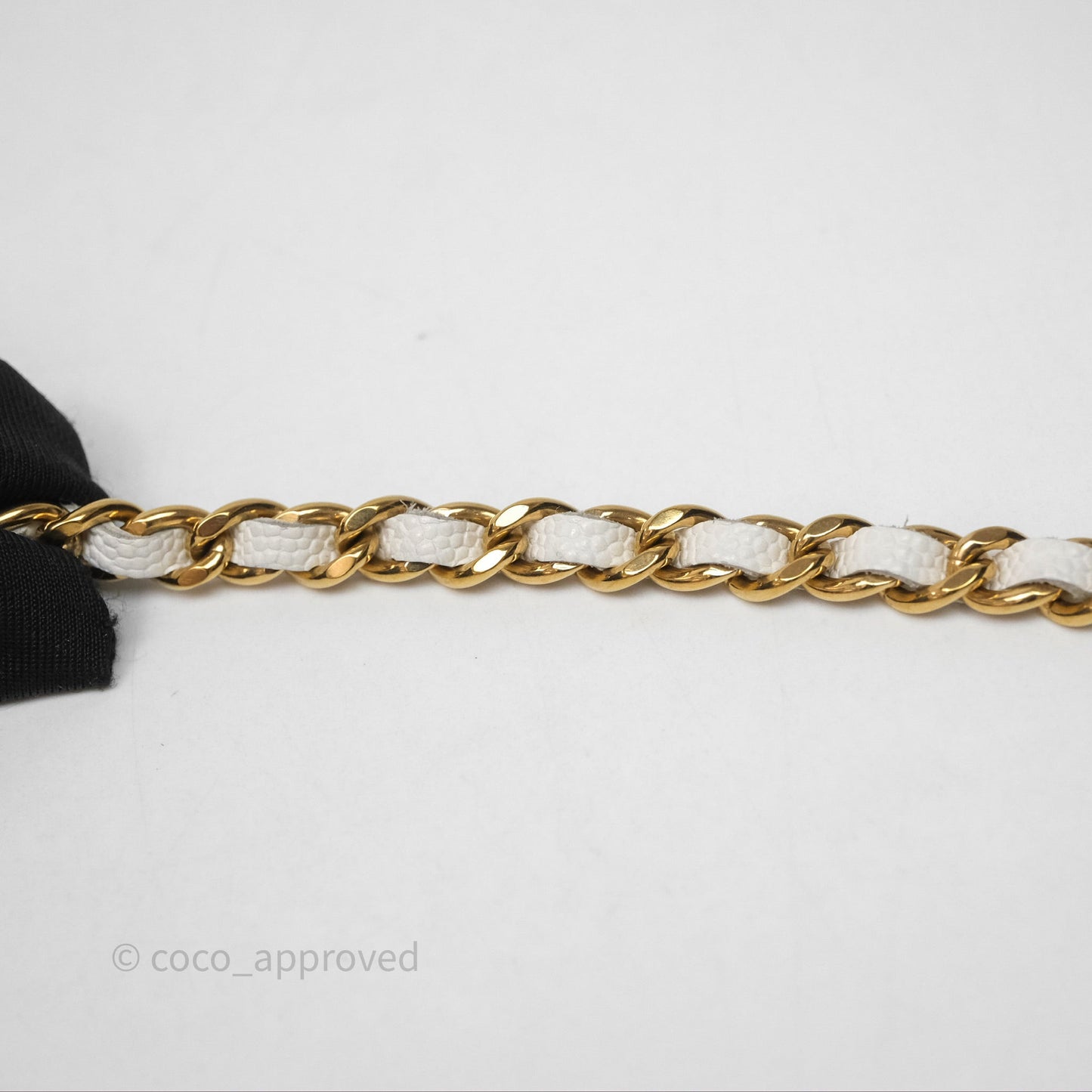 Chanel Quilted Classic Poker Wallet on Chain WOC White Caviar Gold Hardware