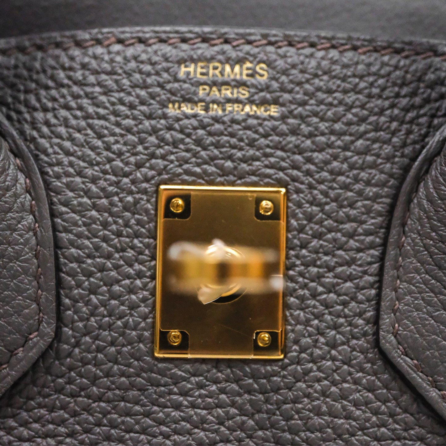 Hermes Birkin 25 Etain 8F Togo Gold Hardware