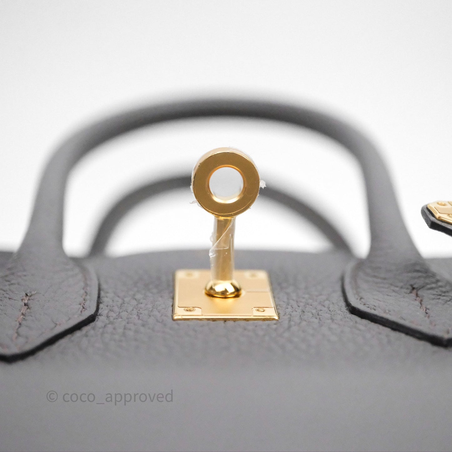 Hermes Birkin 25 Etain 8F Togo Gold Hardware