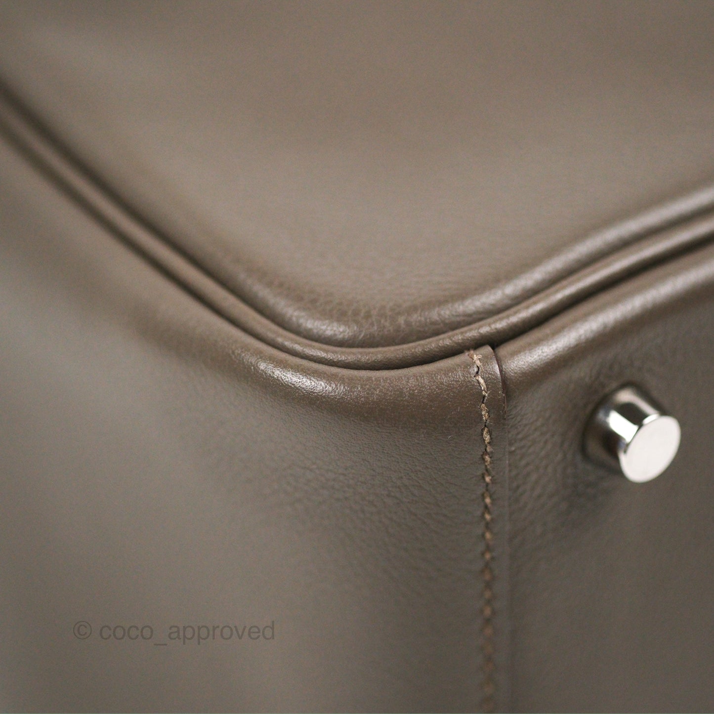 Hermès Lindy 26 Etain Evercolor Palladium Hardware
