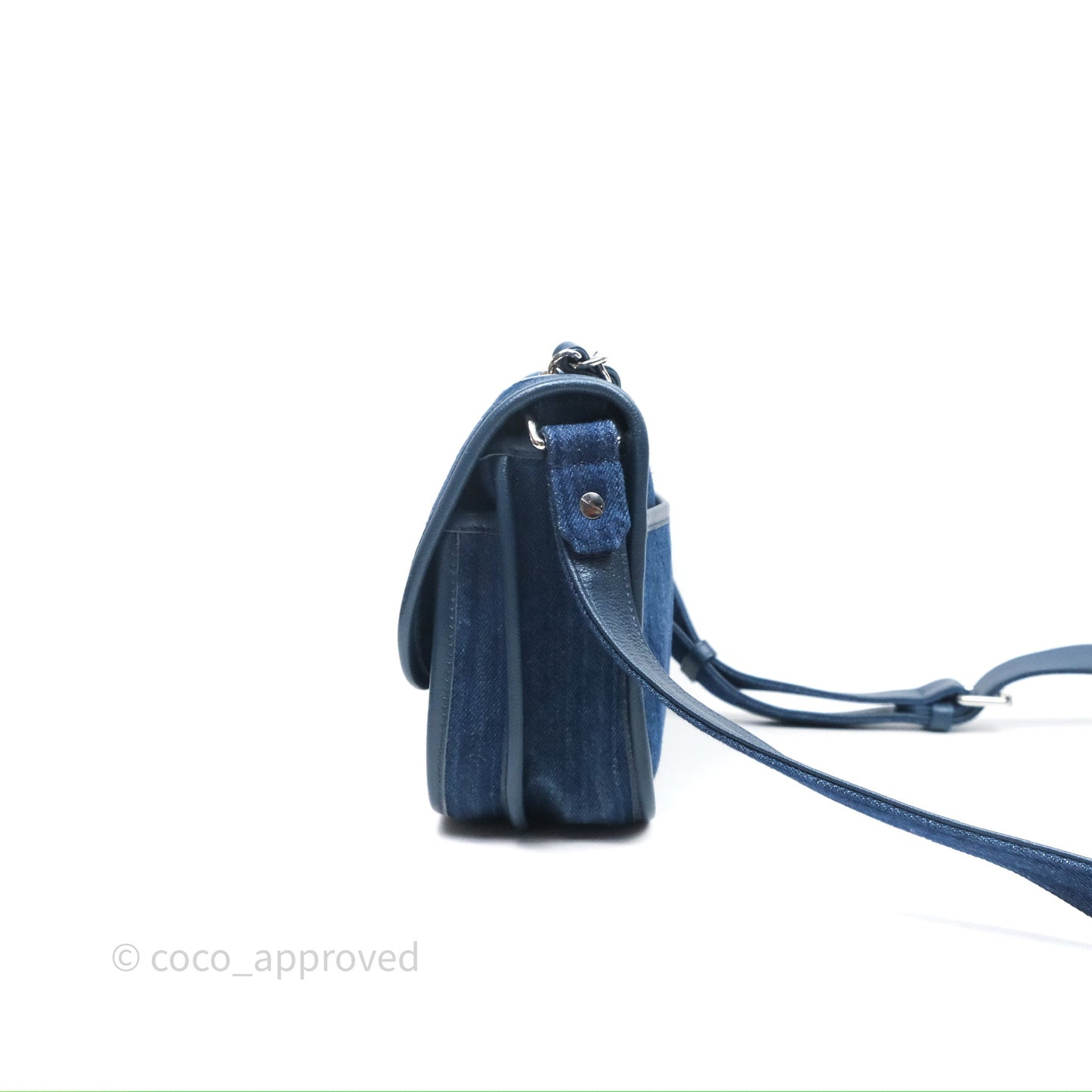 Chanel Denim Flap Bag Sliver Hardware