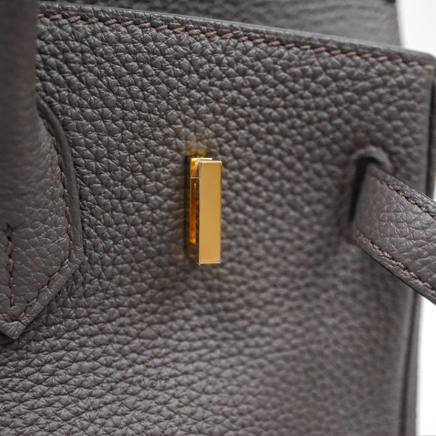 Hermes Birkin 25 Etain 8F Togo Gold Hardware