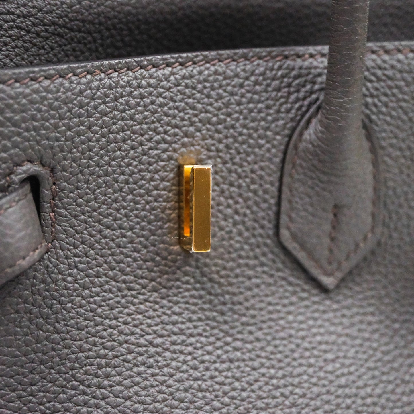Hermes Birkin 25 Etain 8F Togo Gold Hardware