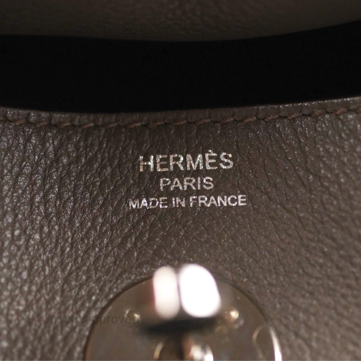 Hermès Lindy 26 Etain Evercolor Palladium Hardware