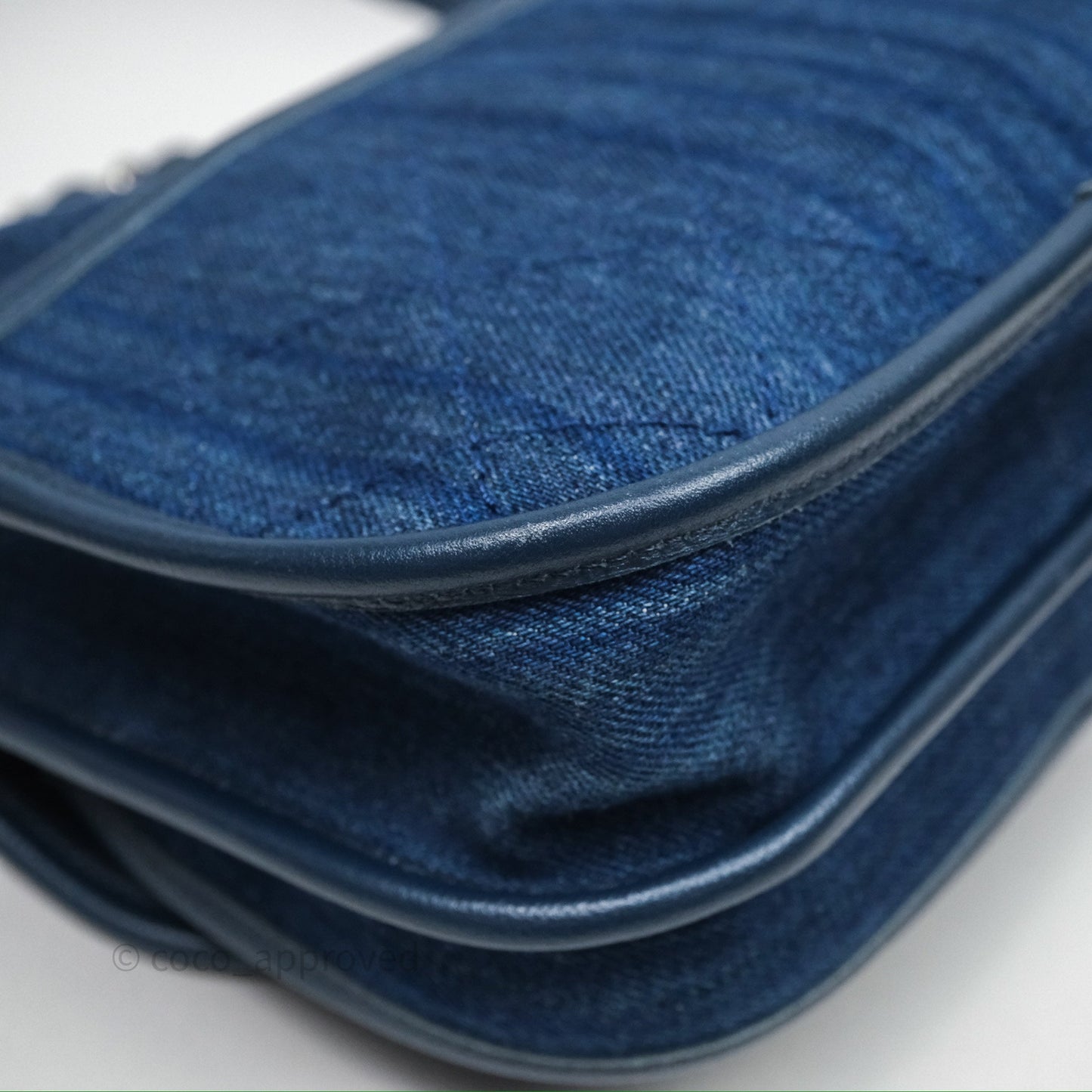 Chanel Denim Flap Bag Sliver Hardware
