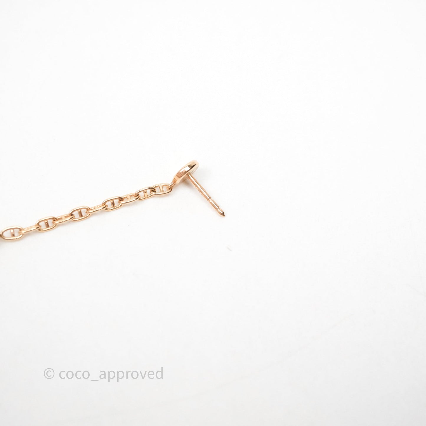 Hermès Farandole Drop Earrings 18K Rose Gold Diamond TPM