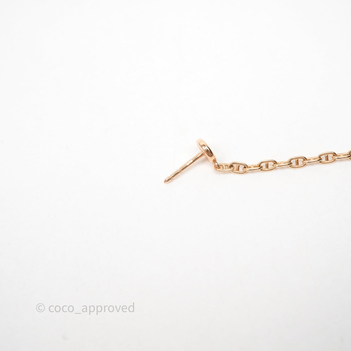 Hermès Farandole Drop Earrings 18K Rose Gold Diamond TPM