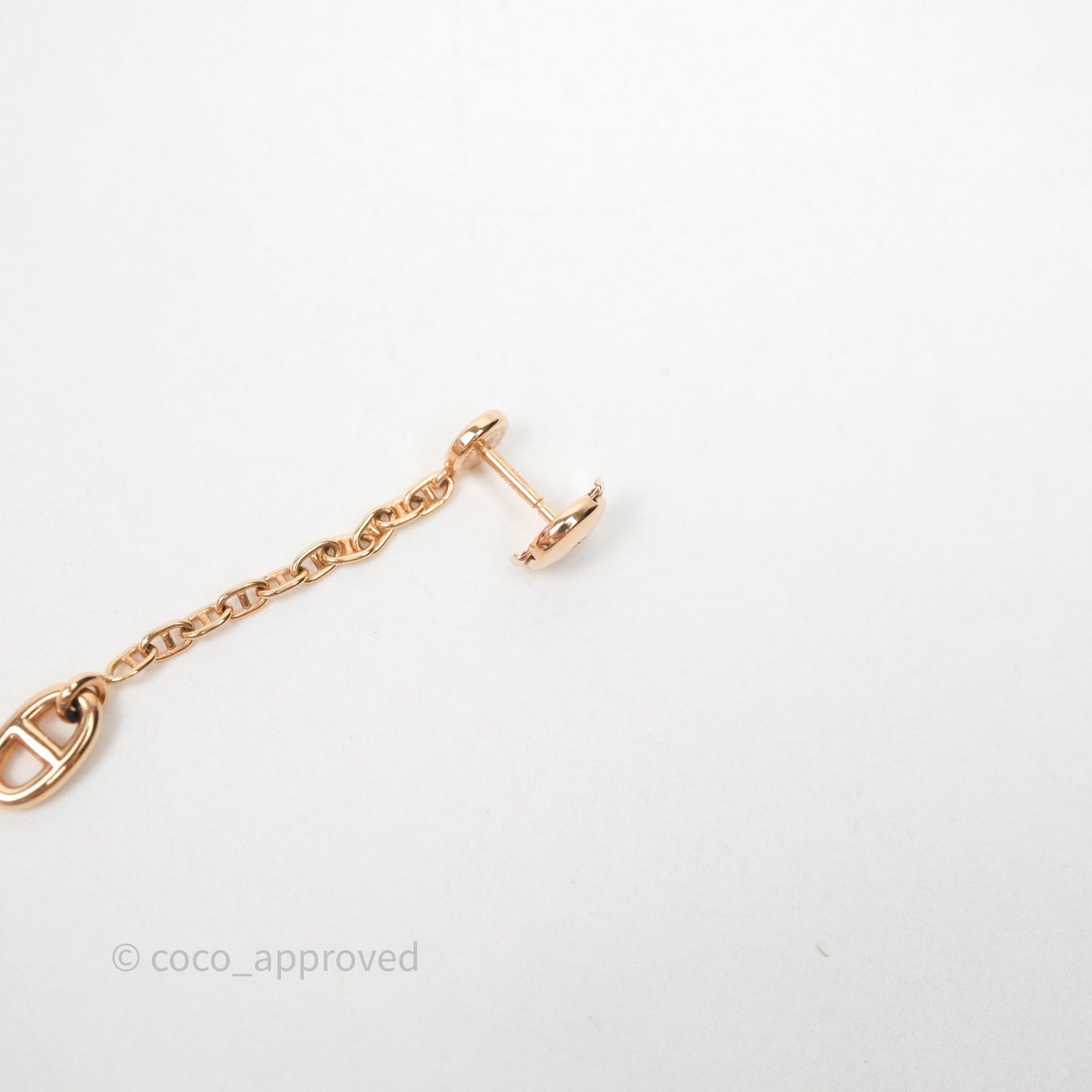 Hermès Farandole Drop Earrings 18K Rose Gold Diamond TPM