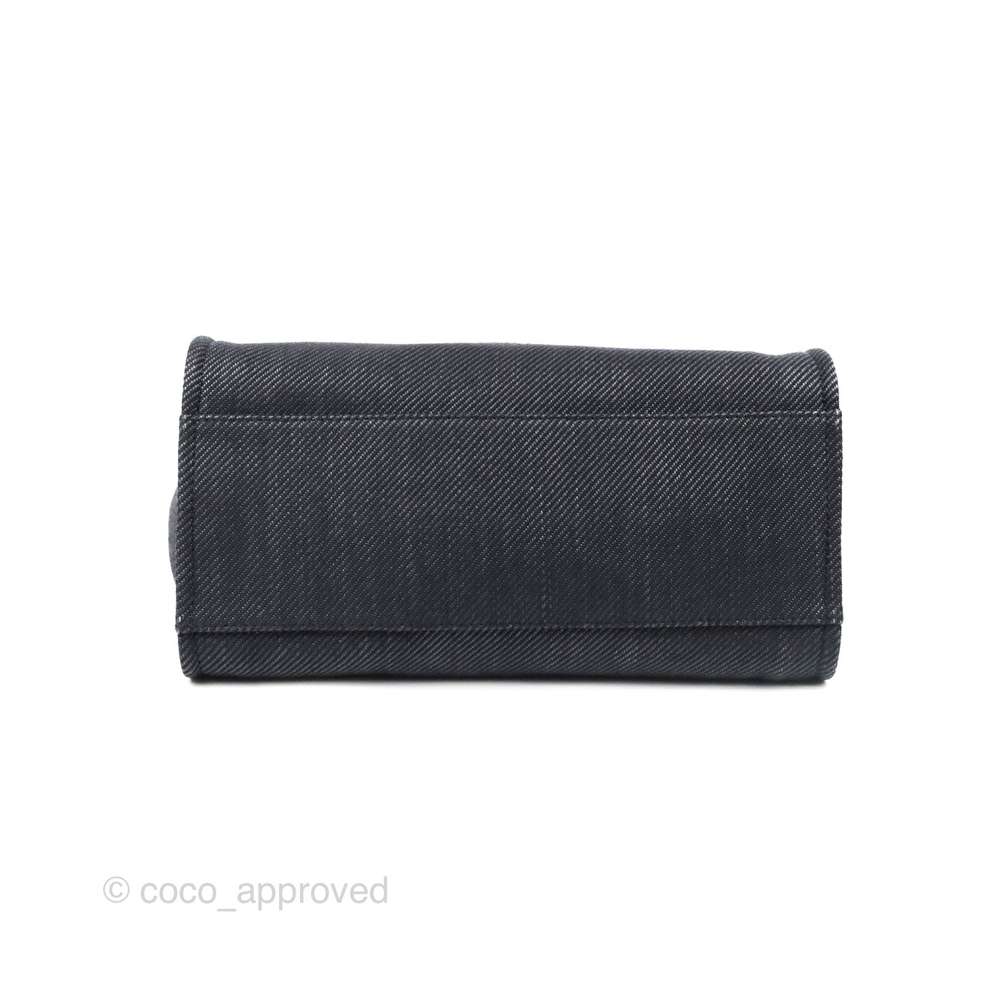 Chanel Large Deauville Charcoal Grey Canvas Light Gold Hardware
