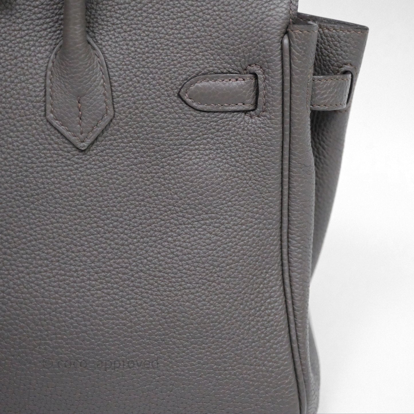 Hermes Birkin 25 Etain 8F Togo Gold Hardware