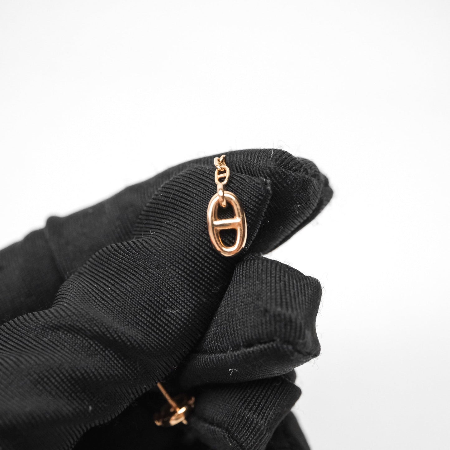 Hermès Farandole Drop Earrings 18K Rose Gold Diamond TPM