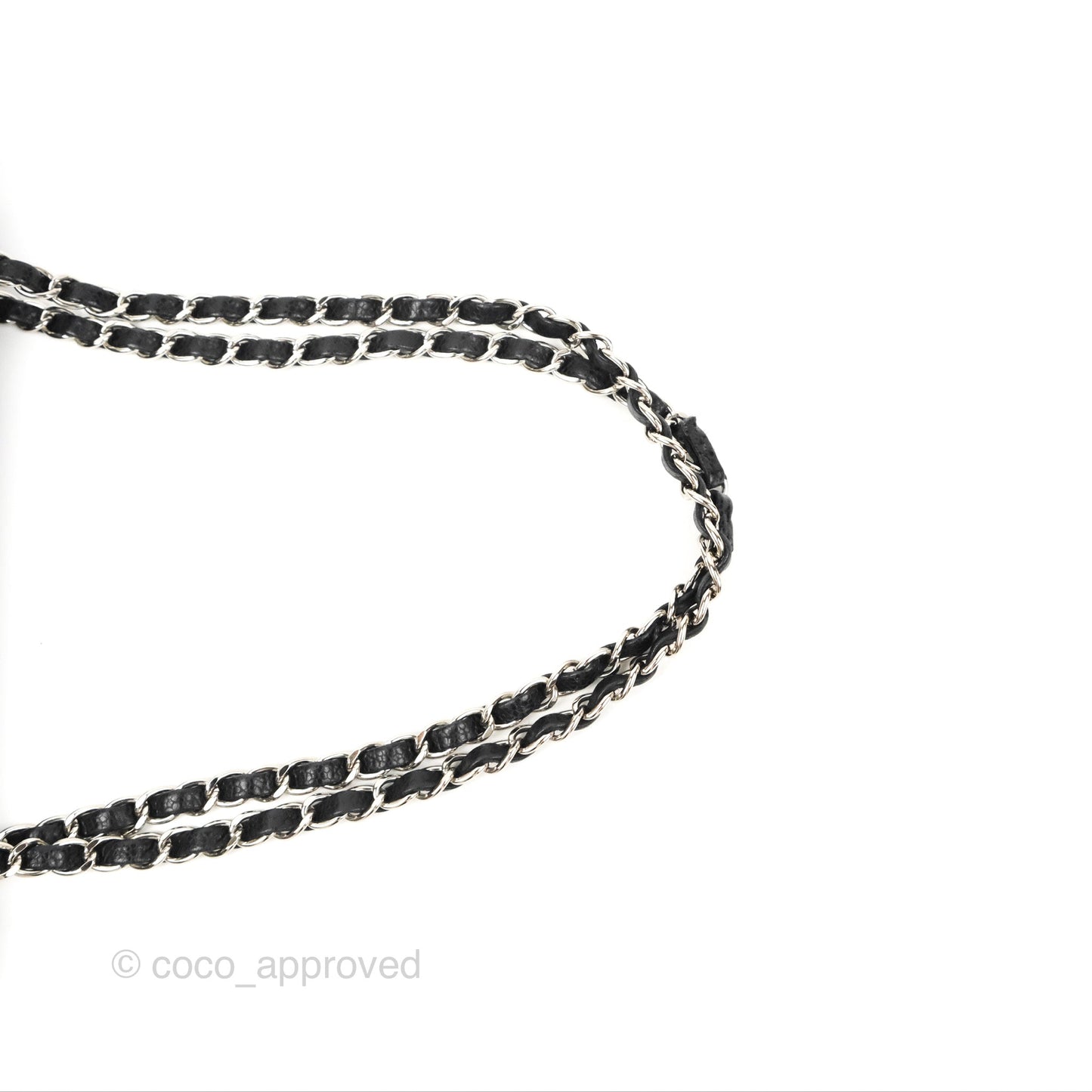 Chanel Classic M/L Medium Flap Quilted Black Caviar Silver Hardware
