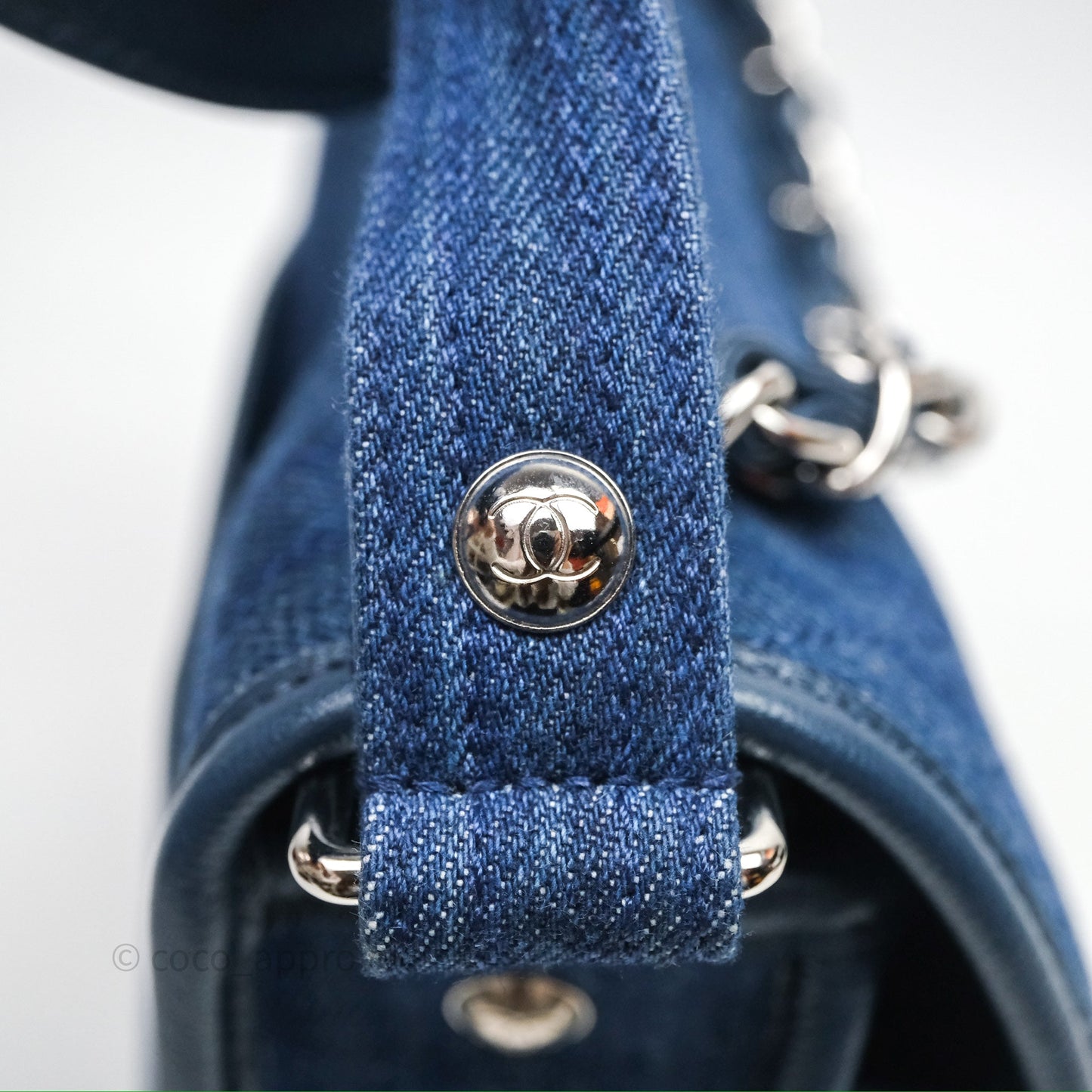 Chanel Denim Flap Bag Sliver Hardware