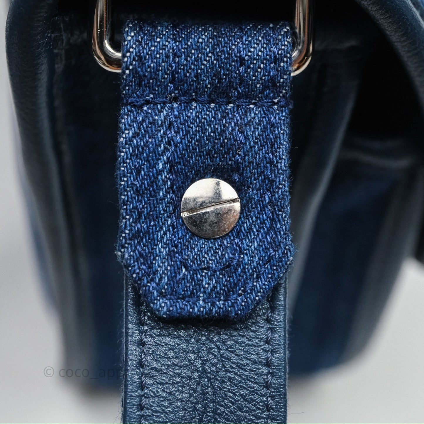 Chanel Denim Flap Bag Sliver Hardware