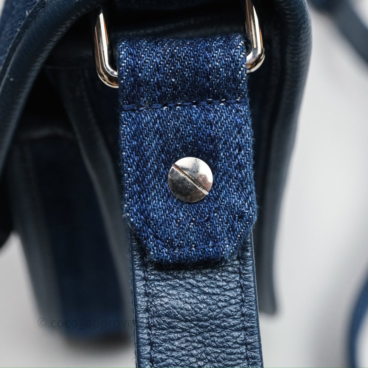 Chanel Denim Flap Bag Sliver Hardware