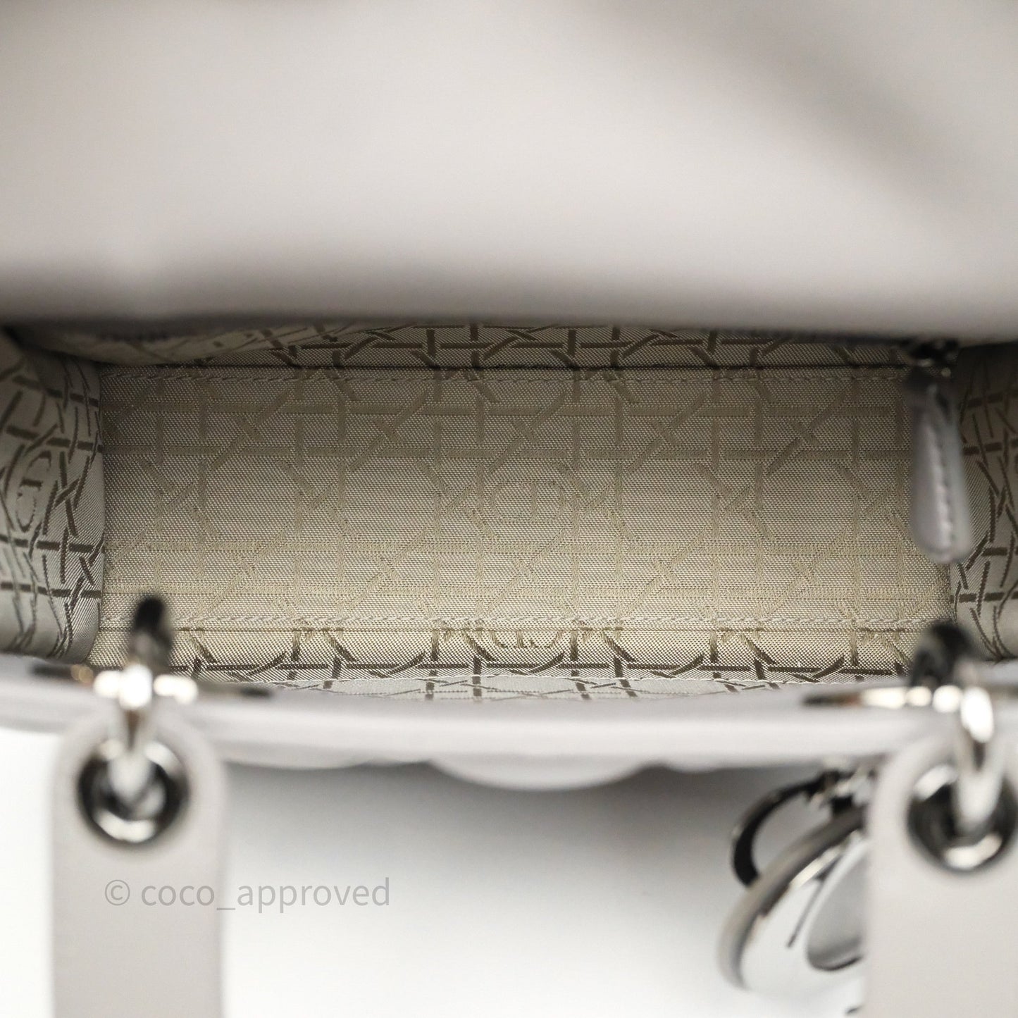 Christian Dior Small Lady Dior My ABCDior Bag Steel Grey Cannage Lambskin