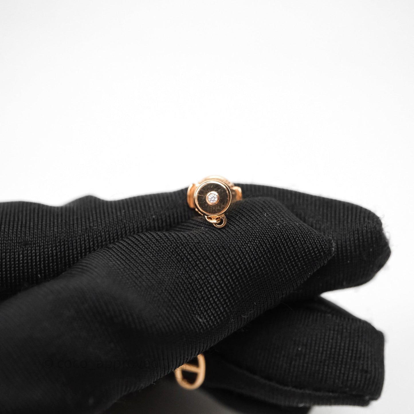 Hermès Farandole Drop Earrings 18K Rose Gold Diamond TPM