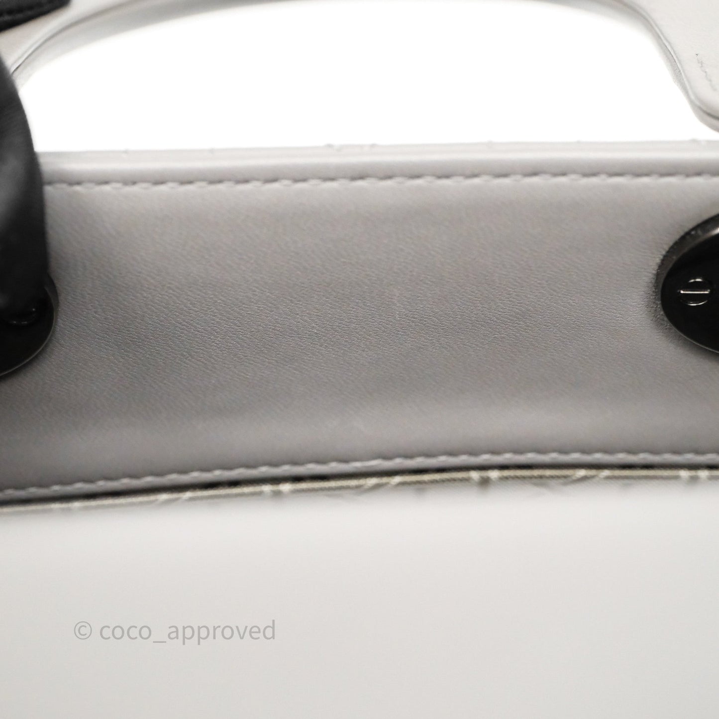 Christian Dior Small Lady Dior My ABCDior Bag Steel Grey Cannage Lambskin