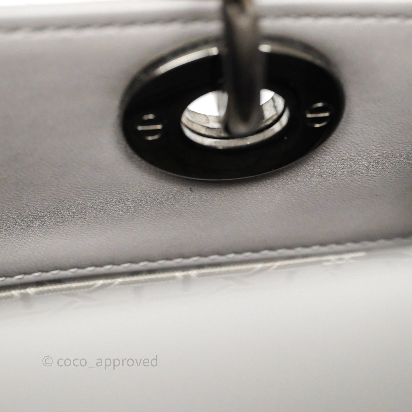 Christian Dior Small Lady Dior My ABCDior Bag Steel Grey Cannage Lambskin