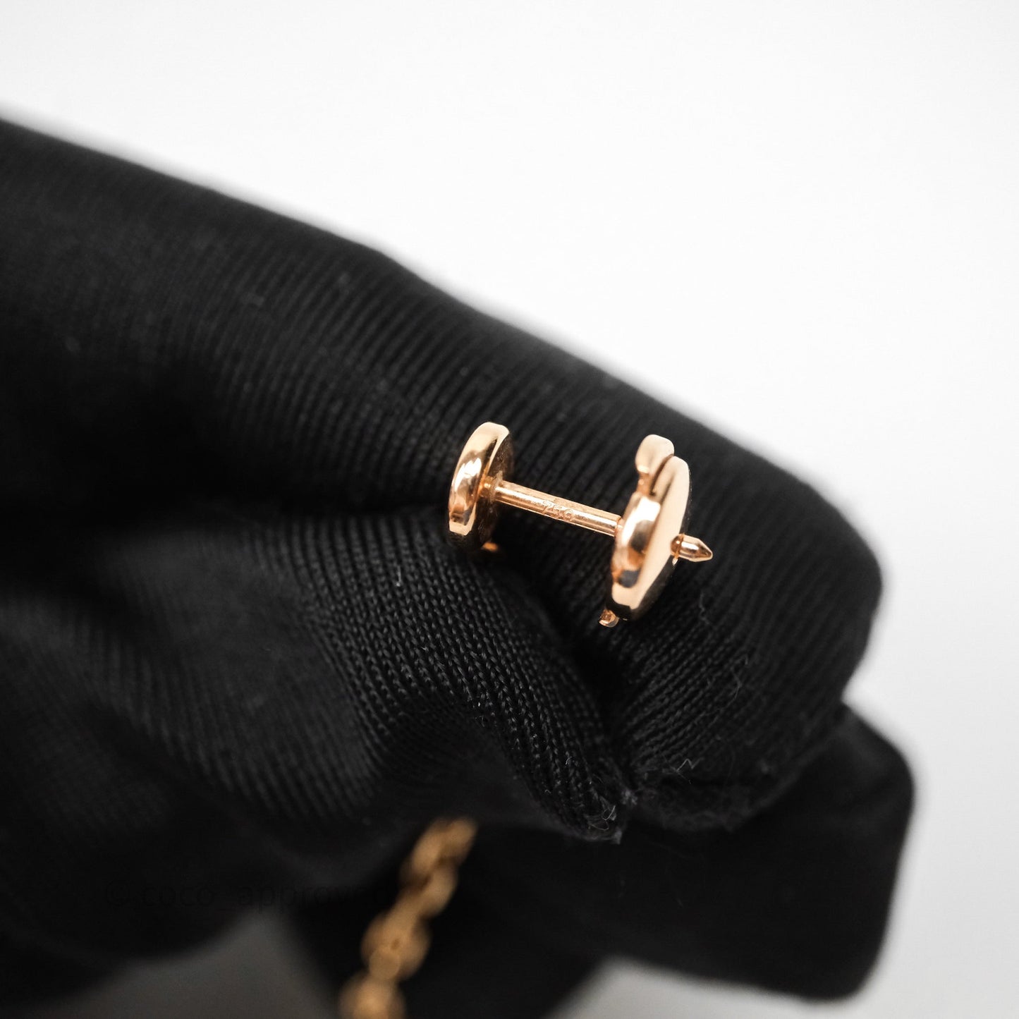 Hermès Farandole Drop Earrings 18K Rose Gold Diamond TPM