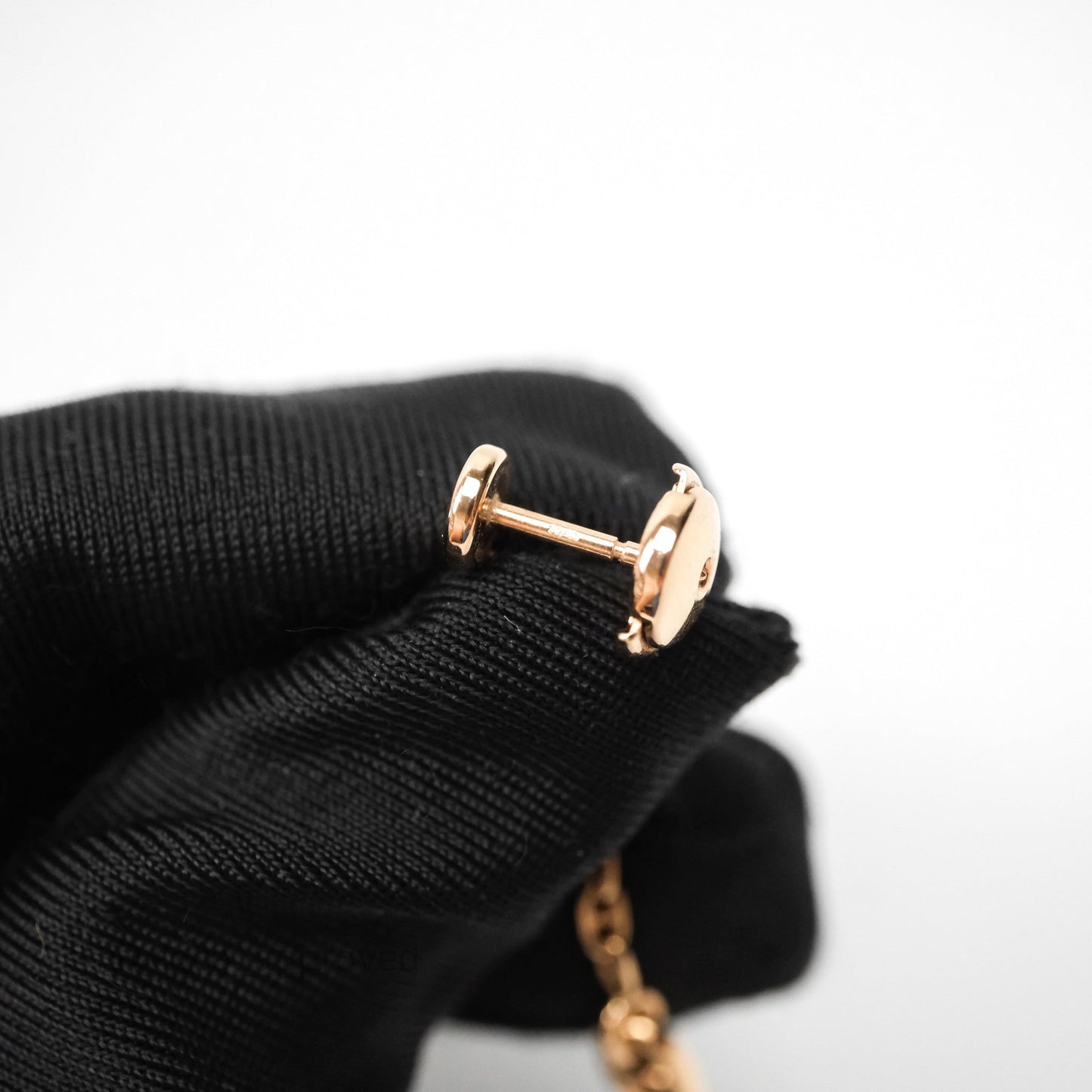 Hermès Farandole Drop Earrings 18K Rose Gold Diamond TPM