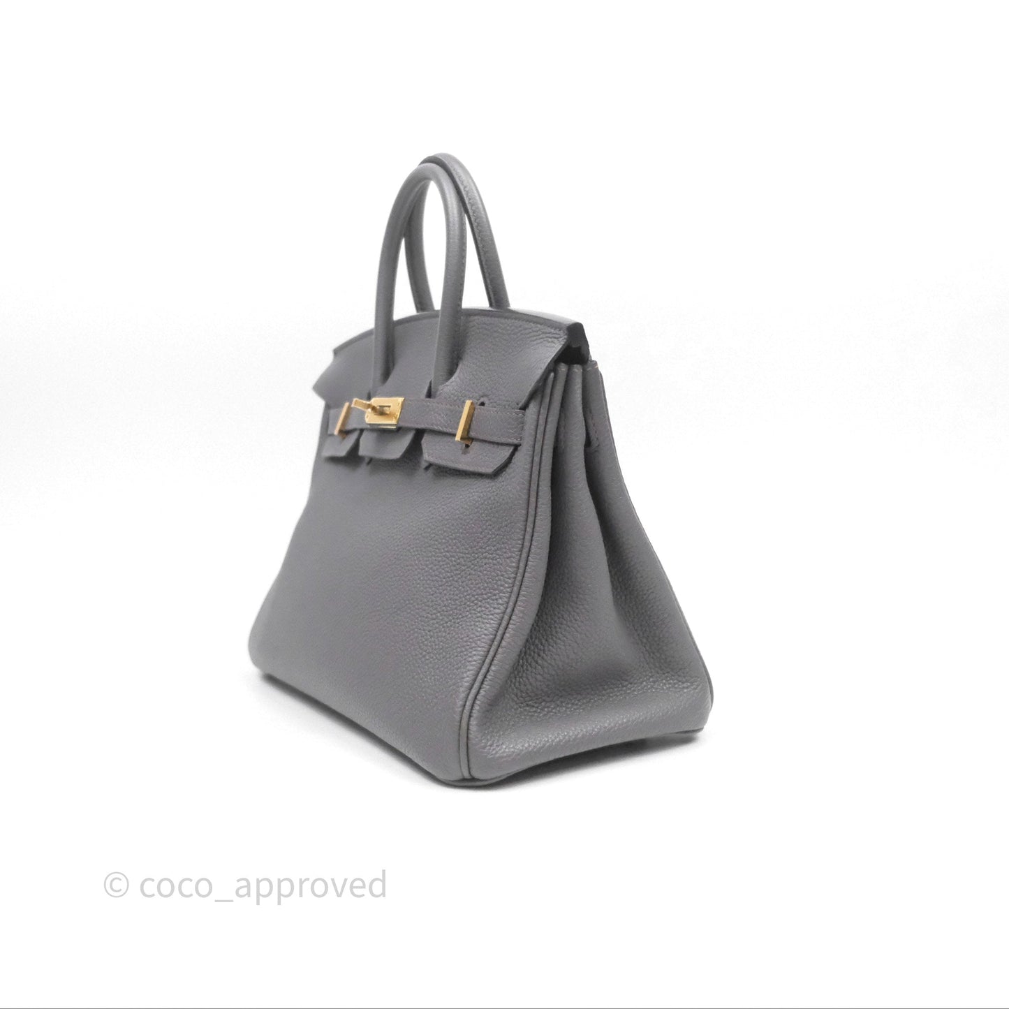 Hermes Birkin 25 Etain 8F Togo Gold Hardware