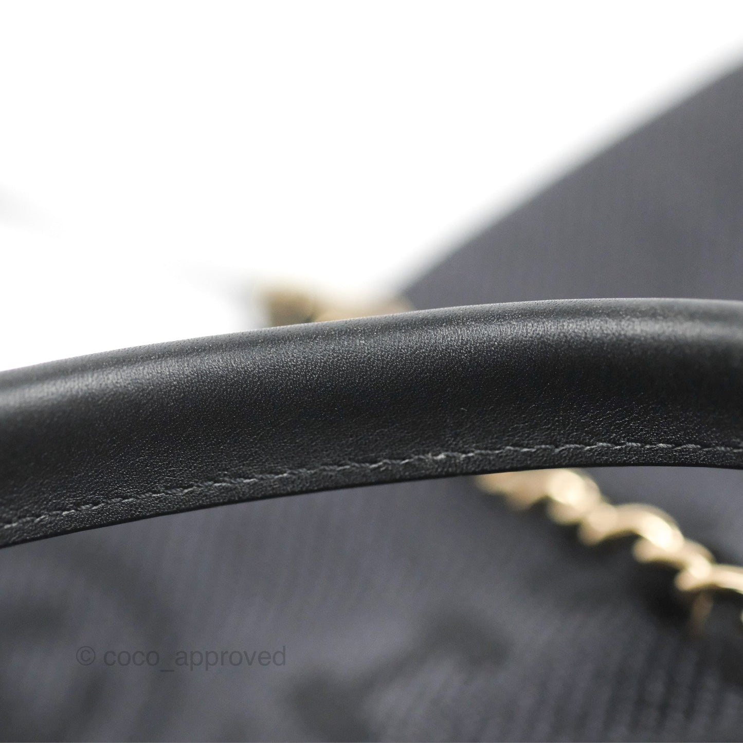 Chanel Large Deauville Charcoal Grey Canvas Light Gold Hardware