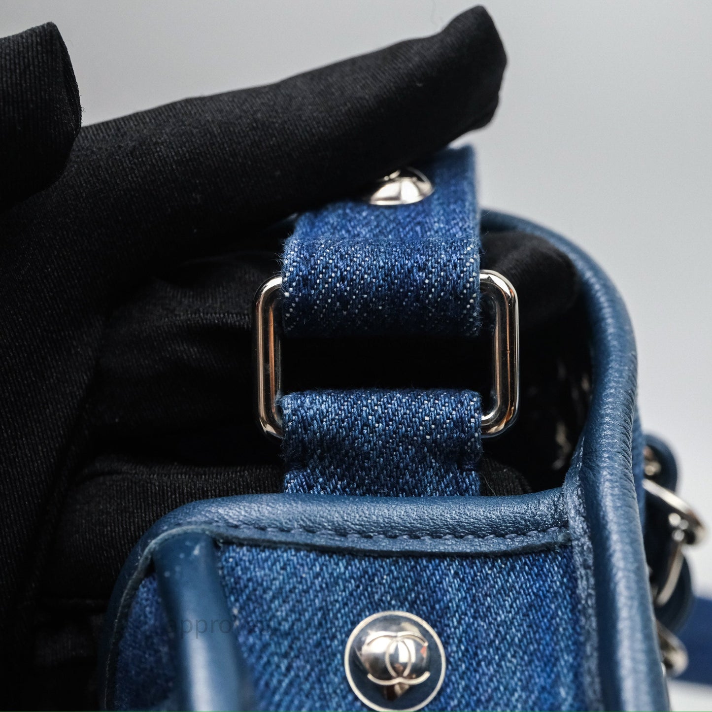Chanel Denim Flap Bag Sliver Hardware