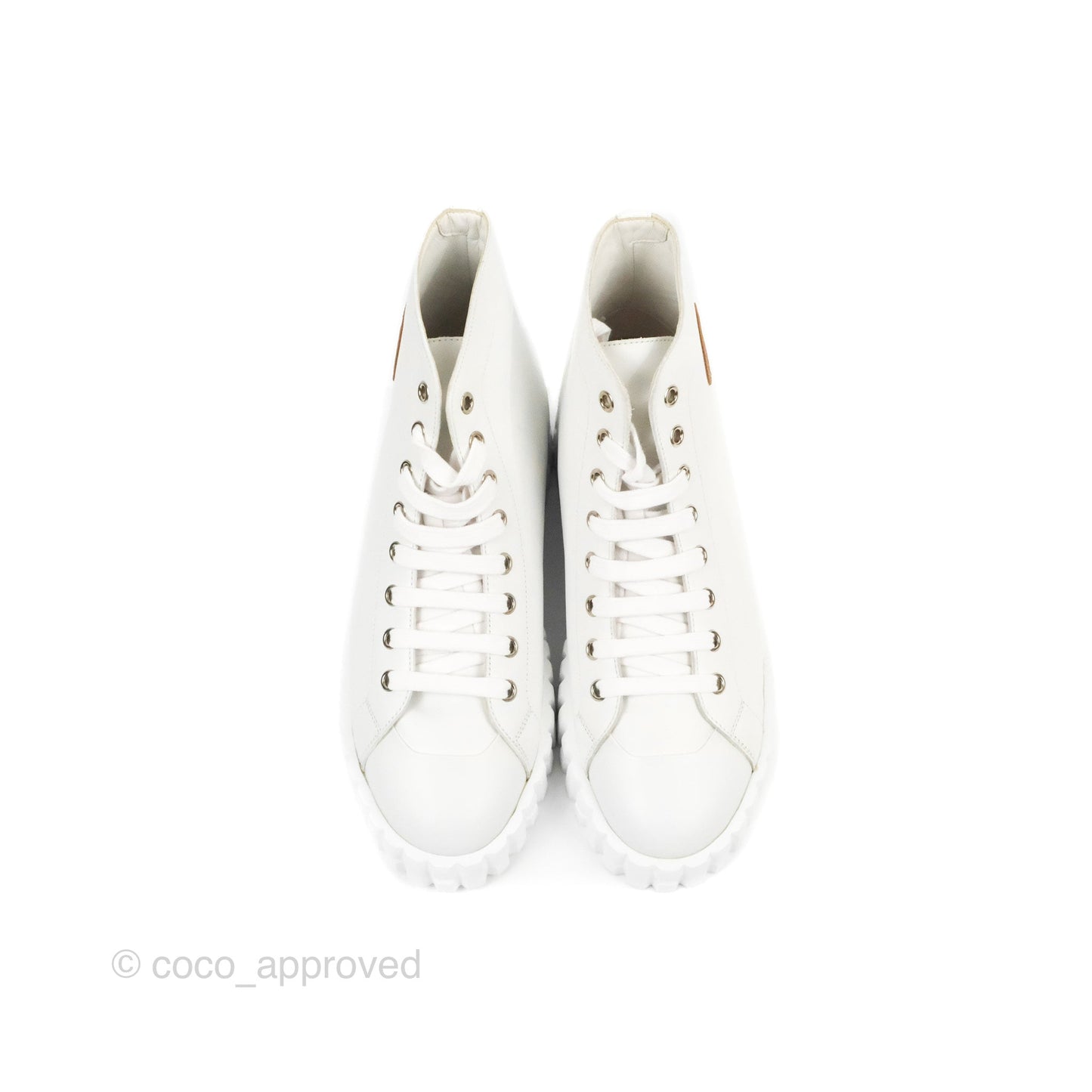 Hermes Climb Sneakers White Calfskin